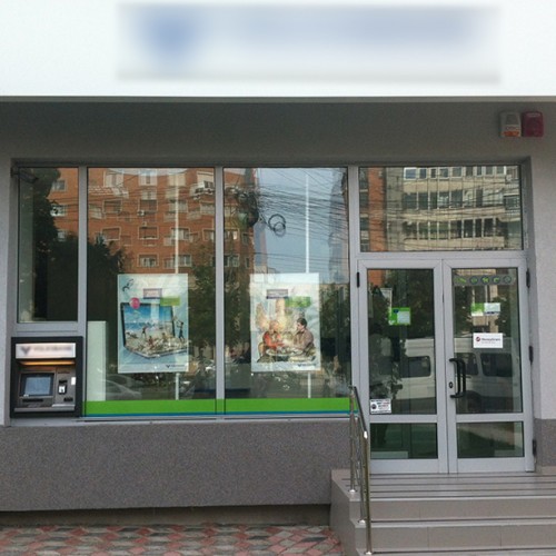 amenajari exterioare sediu banca Volksbank Buzau
